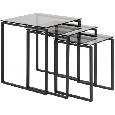 AC Design Katrine - Set di 3 Tavoli da Appoggio Impilabili - Mobili Moderni AC Design Katrine - Set di 3 Tavoli da Appoggio Impilabili - Mobili Moderni