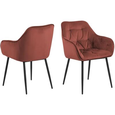 Zestaw krzeseł welurowych Birgit od Andas Nordic Interior - Skandynawski styl Zestaw krzeseł welurowych Birgit od Andas Nordic Interior - Skandynawski styl