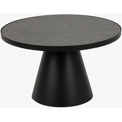 ACTONA GROUP Soli Schwarzer ovaler Glastisch - Couchtisch ACTONA GROUP Soli Schwarzer ovaler Glastisch - Couchtisch