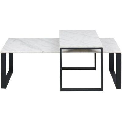 MUEBLES Oakland 546 Keramik- und Stahl-Couchtisch-Set MUEBLES Oakland 546 Keramik- und Stahl-Couchtisch-Set