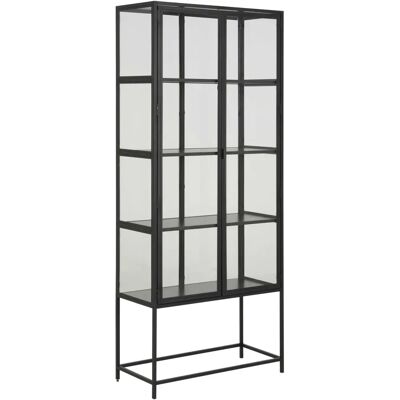 ACTONA GROUP Glass display cabinet - 77x186x35cm - Black ACTONA GROUP Glass display cabinet - 77x186x35cm - Black