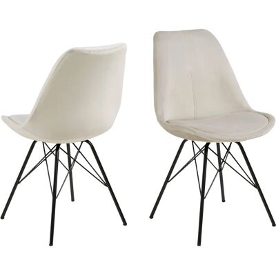 Sedia da pranzo in velluto beige Actona - Sedia Sedia da pranzo in velluto beige Actona - Sedia