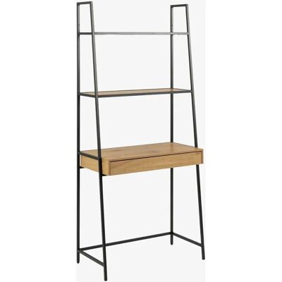 Nordform Seaford Shelf and Desk Unit - Dark Oak and Black Nordform Seaford Shelf and Desk Unit - Dark Oak and Black