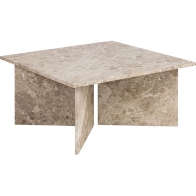 ACTONA GROUP Vega Couchtisch - V-förmiges Gestell, Marmor, Latte Braun ACTONA GROUP Vega Couchtisch - V-förmiges Gestell, Marmor, Latte Braun