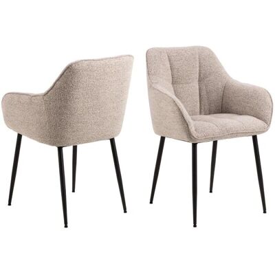 ACTONA GROUP Silla con brazos Brenda - Microfibra Beige, 59x84,5x54,5cm - Apoyabrazos ACTONA GROUP Silla con brazos Brenda - Microfibra Beige, 59x84,5x54,5cm - Apoyabrazos