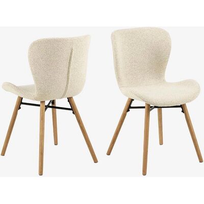 NANTIS Creme Bouclé Esszimmerstühle - Stuhl NANTIS Creme Bouclé Esszimmerstühle - Stuhl