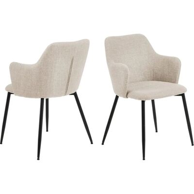 ACTONA GROUP Ilsa Beige Silla de comedor de microfibra - Silla de comedor ACTONA GROUP Ilsa Beige Silla de comedor de microfibra - Silla de comedor