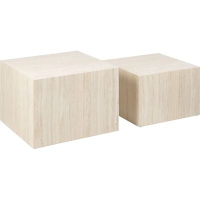 ACTONA GROUP Dice Couchtischset - Beige, Rustik, Platzsparend ACTONA GROUP Dice Couchtischset - Beige, Rustik, Platzsparend