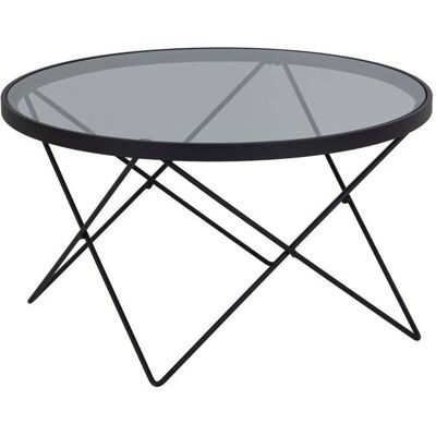 Table basse Cuxton d'AC Design - 80x80x45 cm - Noir - Style Industriel Moderne - Publicité Table basse Cuxton d'AC Design - 80x80x45 cm - Noir - Style Industriel Moderne - Publicité