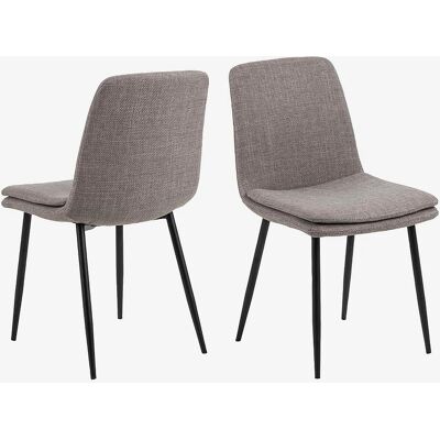 NORDFORM Becca - Hellgrau-Braune moderne Esszimmerstuhl NORDFORM Becca - Hellgrau-Braune moderne Esszimmerstuhl