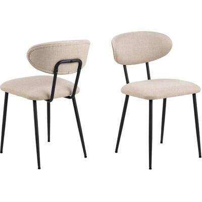 NORDFORM Beżowe Krzesło do Jadalni - 43,5x53x78,5 cm NORDFORM Beżowe Krzesło do Jadalni - 43,5x53x78,5 cm