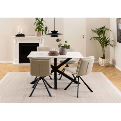 ACTONA GROUP Heaven - Keramisk matbord, svart & vitt - 135x80cm ACTONA GROUP Heaven - Keramisk matbord, svart & vitt - 135x80cm