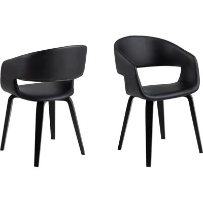Jídelní židle Nova od NORDFORM s područkami - Černá - Moderní design Jídelní židle Nova od NORDFORM s područkami - Černá - Moderní design