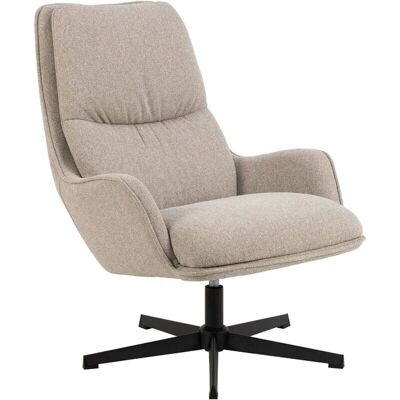 Lounge krzesło Signature Raveena - Ergonomiczne, Beżowe, Stal Lounge krzesło Signature Raveena - Ergonomiczne, Beżowe, Stal