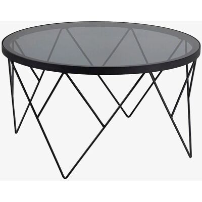 MUEBLES Oakland Table Basse - Mobilier en verre rond - Publicité MUEBLES Oakland Table Basse - Mobilier en verre rond - Publicité