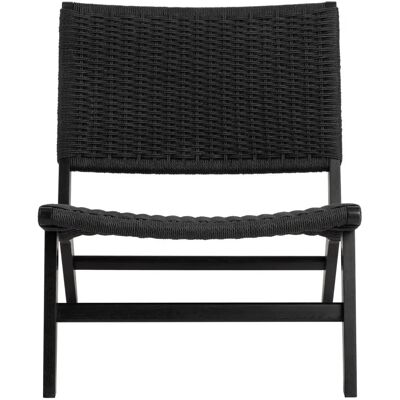 ACTONA GROUP Carson - Minimalist Oak Paper Rattan Lounge Chair ACTONA GROUP Carson - Minimalist Oak Paper Rattan Lounge Chair