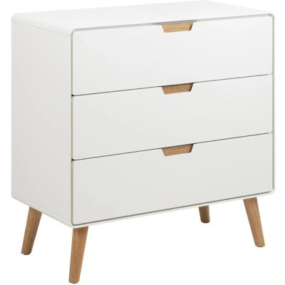 Szafka Lowell od Actona - 3 szuflady, biały, MDF, styl skandynawski Szafka Lowell od Actona - 3 szuflady, biały, MDF, styl skandynawski
