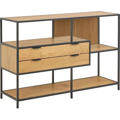 NORDFORM Seaford Bücherregal - Natur - Stahlrahmen - 78x114x35cm NORDFORM Seaford Bücherregal - Natur - Stahlrahmen - 78x114x35cm