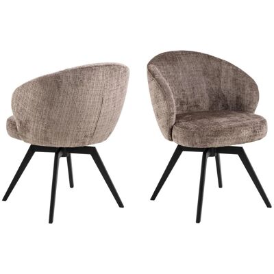 AC Design Darlene Polsterstuhl braun, matt schwarz - Esszimmer AC Design Darlene Polsterstuhl braun, matt schwarz - Esszimmer