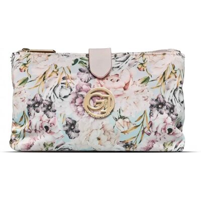Gillian Jones The Weekender Makeup Purse - Rose flowerprint - Meikkilaukku Gillian Jones The Weekender Makeup Purse - Rose flowerprint - Meikkilaukku