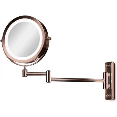 Gillian Jones Kobber Dobbelsidig Veggspiegel med LED - 1x/10x forstørrelse Gillian Jones Kobber Dobbelsidig Veggspiegel med LED - 1x/10x forstørrelse