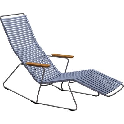 HOUE Click Sunrocker - Bleu Colombe - Lamelles réglables en 13 couleurs - Transat - Publicité HOUE Click Sunrocker - Bleu Colombe - Lamelles réglables en 13 couleurs - Transat - Publicité