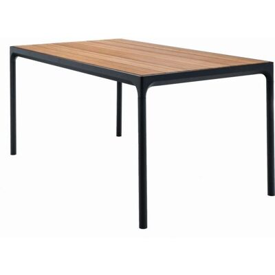 HOUE Vier-Tisch 160cm - Moderner Esszimmertisch - Bambus, Schwarz HOUE Vier-Tisch 160cm - Moderner Esszimmertisch - Bambus, Schwarz