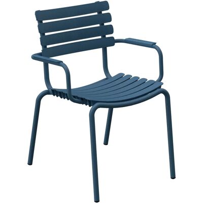 HOUE Reclips Esszimmerstuhl - Blau - Recyclingplast & Aluminium - Outdoor HOUE Reclips Esszimmerstuhl - Blau - Recyclingplast & Aluminium - Outdoor