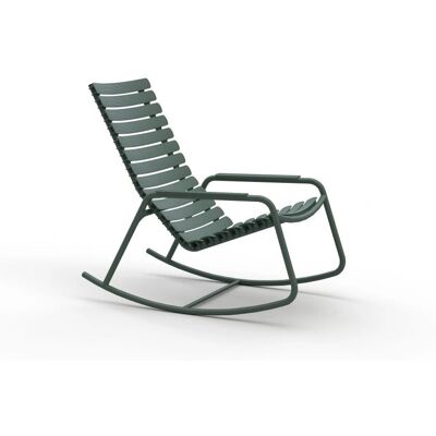 HOUE Reclips Olivgrüner Outdoor Schaukelstuhl - Recyceltes Kunststoff & Aluminium HOUE Reclips Olivgrüner Outdoor Schaukelstuhl - Recyceltes Kunststoff & Aluminium