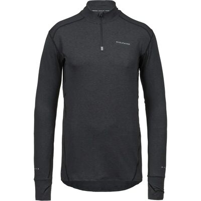 Endurance Camisa Funcional Tune Melange 1/2 Cierre Negra - Hombre Endurance Camisa Funcional Tune Melange 1/2 Cierre Negra - Hombre