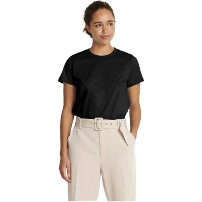 KAFFE Marin Katoen T-Shirt - Zwart - Casual KAFFE Marin Katoen T-Shirt - Zwart - Casual