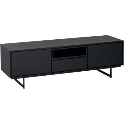 Furnhouse Ibbe Design TV Tisch - Schwarzer Eichen Minimalistischer TV-Tisch Furnhouse Ibbe Design TV Tisch - Schwarzer Eichen Minimalistischer TV-Tisch