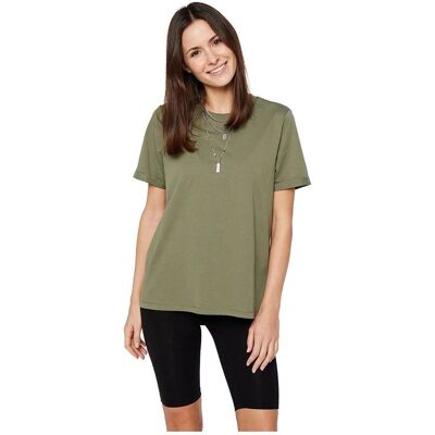 T-shirt Vert en Coton Biologique pour Femmes - Manches Courtes - Décontracté T-shirt Vert en Coton Biologique pour Femmes - Manches Courtes - Décontracté