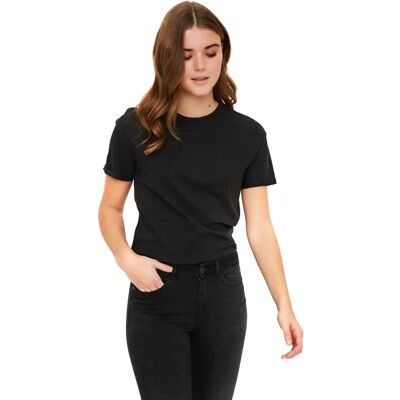 T-Shirt in Cotone Nero Noisy May Brandy - T-Shirt T-Shirt in Cotone Nero Noisy May Brandy - T-Shirt