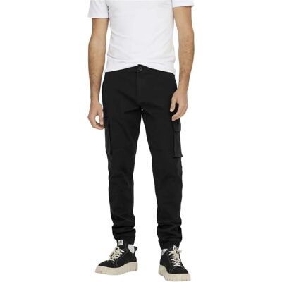Only & Sons Onscam Stage Cargo Cuff Pg 6687 (22016687) - μαύρο Only & Sons Onscam Stage Cargo Cuff Pg 6687 (22016687) - μαύρο