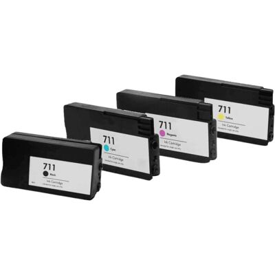 InkPro - HP 711 - 4-pack - 164ml - Tintepatroner InkPro - HP 711 - 4-pack - 164ml - Tintepatroner