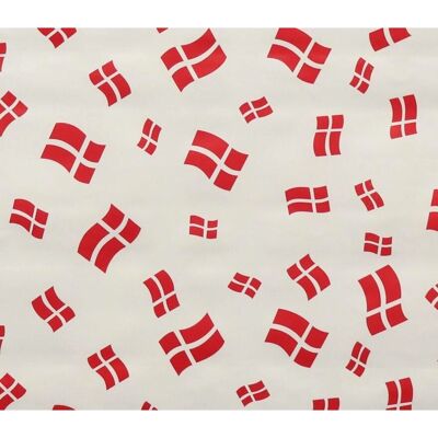 Borg Living - Dannebrog 140 - White - Danish flag - Wax tablecloth Borg Living - Dannebrog 140 - White - Danish flag - Wax tablecloth