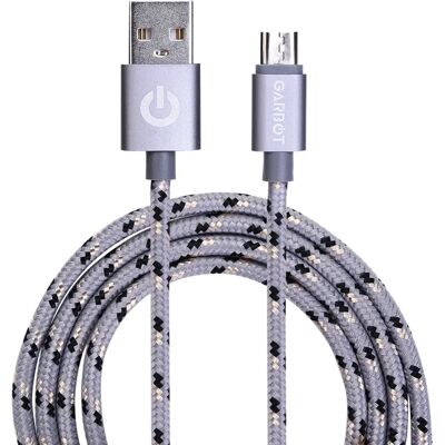 Câble USB Garbot C-05-10195 - 1m Micro-USB Argent - Publicité Câble USB Garbot C-05-10195 - 1m Micro-USB Argent - Publicité