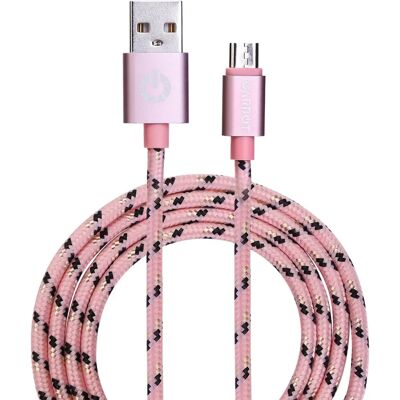 Câble USB Garbot C-05-10196 - Rose - Micro-USB B - 1m - Publicité Câble USB Garbot C-05-10196 - Rose - Micro-USB B - 1m - Publicité