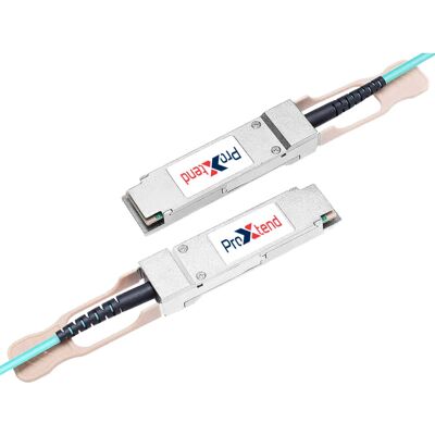 ProXtend PX-QSFP+ Breakout Câble optique Aqua - 40Gb/s - Publicité ProXtend PX-QSFP+ Breakout Câble optique Aqua - 40Gb/s - Publicité