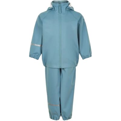 Completo di Pioggia in PU Riciclato CeLaVi - Blu Fumo - Abbigliamento Antipioggia Completo di Pioggia in PU Riciclato CeLaVi - Blu Fumo - Abbigliamento Antipioggia