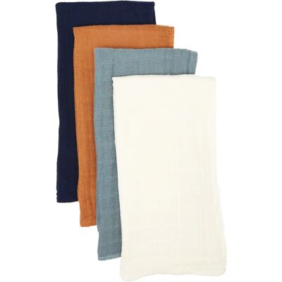 Pippi Baby Musselin Servetter - 8-pack - 65x65cm - Dress Blues - Unisex Pippi Baby Musselin Servetter - 8-pack - 65x65cm - Dress Blues - Unisex