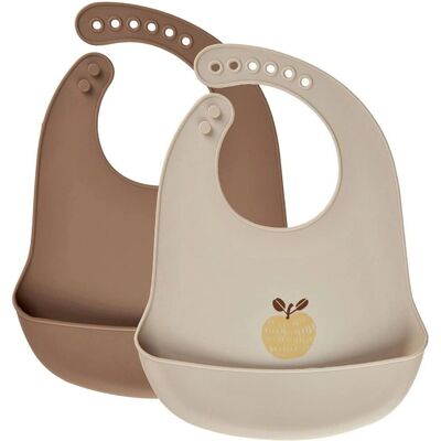 Bavoir CeLaVi - Lot de 2, Silicone alimentaire, Poche profonde Bavoir CeLaVi - Lot de 2, Silicone alimentaire, Poche profonde