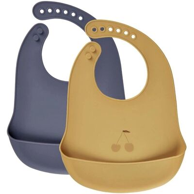 CeLaVi Baby Skärp - 2-pack Silikon - Unisex - Djup spillficka CeLaVi Baby Skärp - 2-pack Silikon - Unisex - Djup spillficka