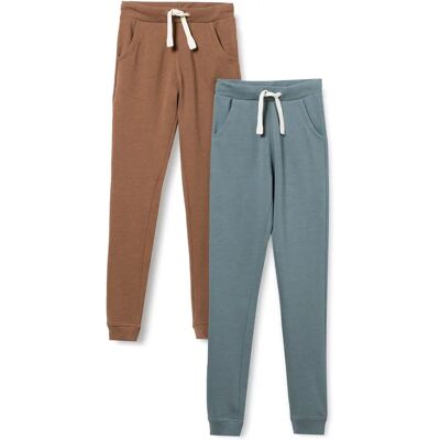 Minymo Joggebukser - 2-pack - Toffee/Aquagrün - Bomull - Type: Jogginghosen Minymo Joggebukser - 2-pack - Toffee/Aquagrün - Bomull - Type: Jogginghosen