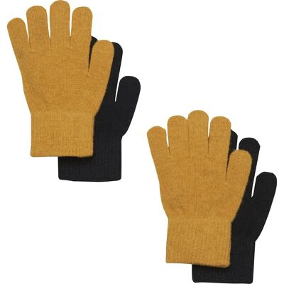 Guanti CeLaVi - Lana/Nylon - Confezione da 2 - Giallo Minerale/Nero - 3-6 Anni Guanti CeLaVi - Lana/Nylon - Confezione da 2 - Giallo Minerale/Nero - 3-6 Anni