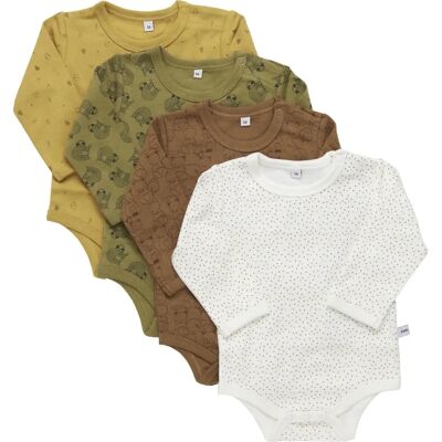 Pippi Babywear 3819_384_68 Body Bébé - Manche longue 4 Pack Pippi Babywear 3819_384_68 Body Bébé - Manche longue 4 Pack