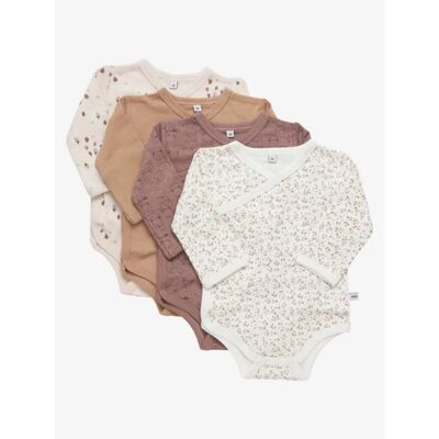 Pippi Babywear 4760_433_74 Body bébé - Manche longue, Pack de 4 Pippi Babywear 4760_433_74 Body bébé - Manche longue, Pack de 4