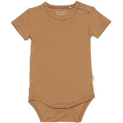 Minymo Baby Body - Kortärmad - Orange - Baby Body Minymo Baby Body - Kortärmad - Orange - Baby Body