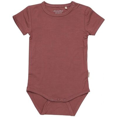 Minymo Baby Bodysuit - Kortärmad - Rose Brown - 68 - Baby Bodysuit Minymo Baby Bodysuit - Kortärmad - Rose Brown - 68 - Baby Bodysuit